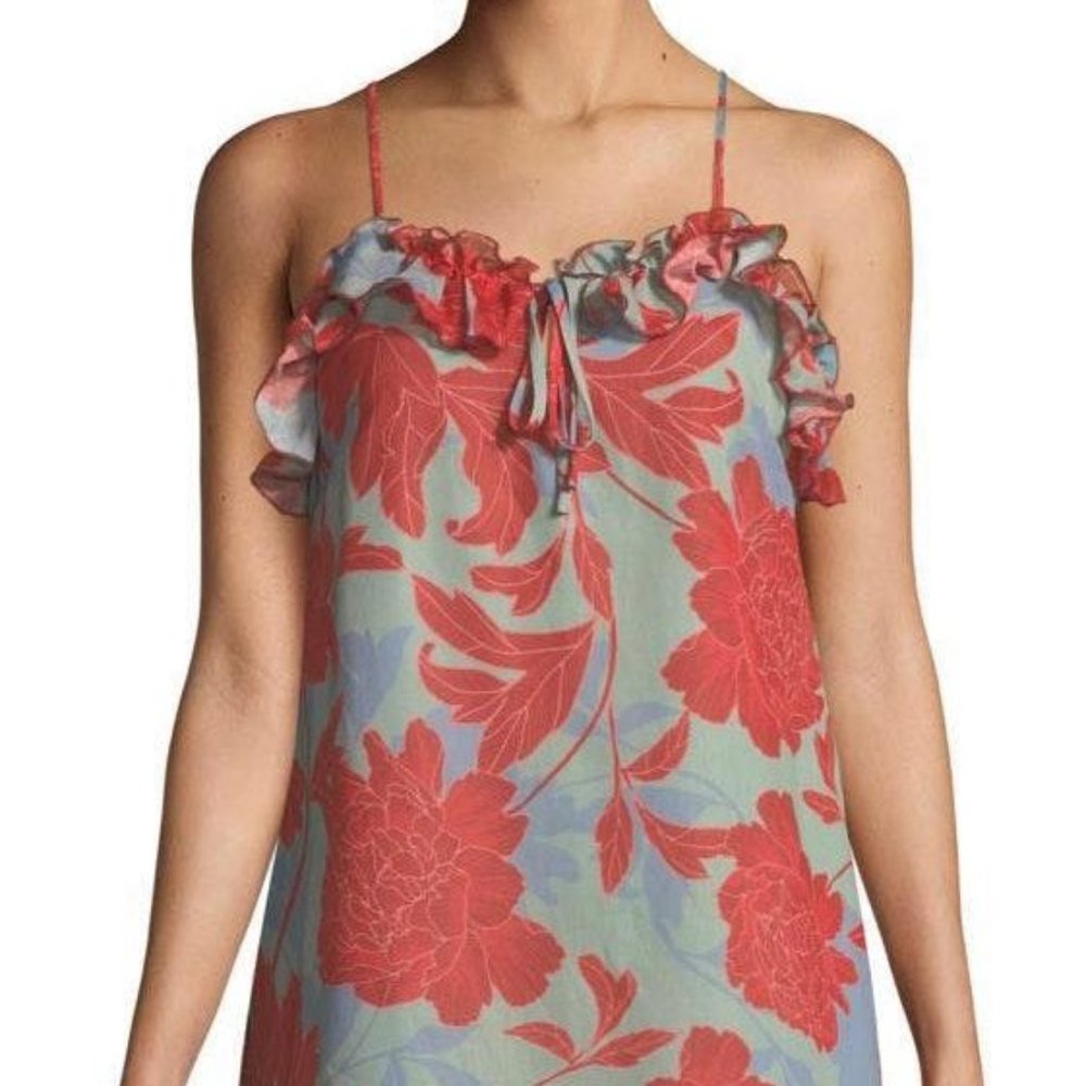 Red Carter Tropical Floral Mini Dress Revolve XS
